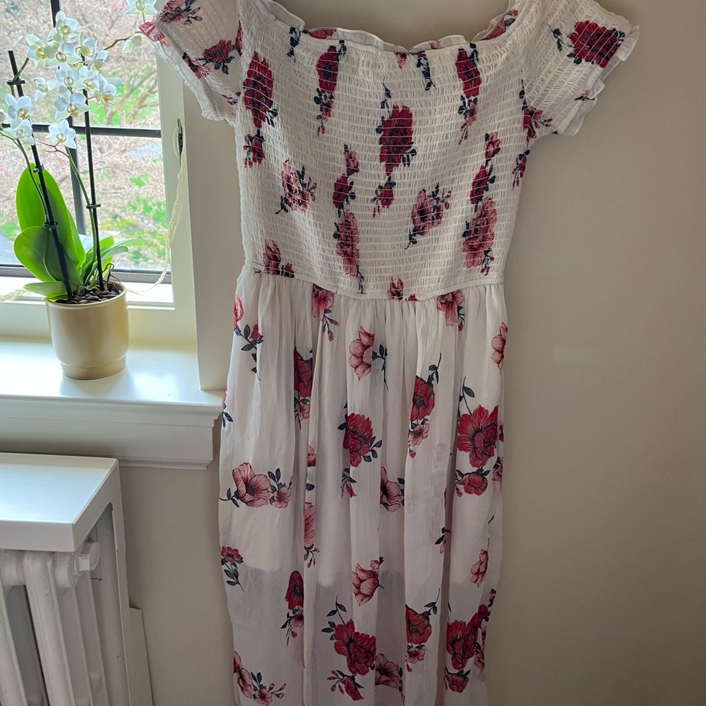 Floral Off-Shoulder High-Low Dress women’s medium